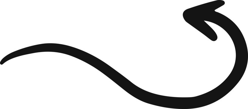 Arrow doodle scribble drawing element