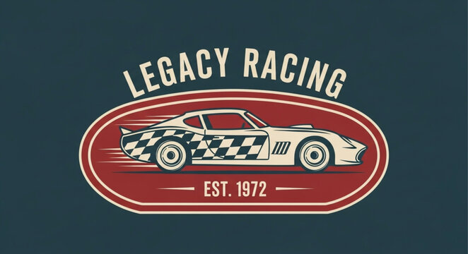 Legacy Racing Logo Featuring a Classic Race Car.