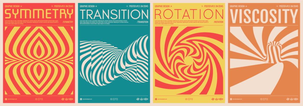 Abstract striped background. Wave with a cut lines effect. Symmetrical pattern. Tunnel. Optical illusion. Cover design template. Illustration for brochure, poster, card, flyer, notebook or notepad.