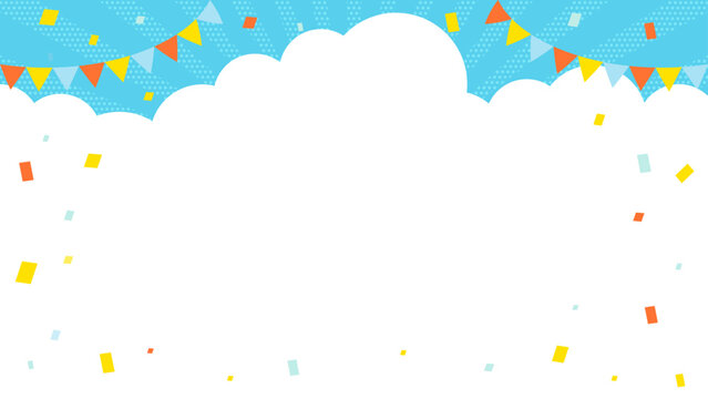 青空と雲　キャンペーン・バナー 集中線の背景