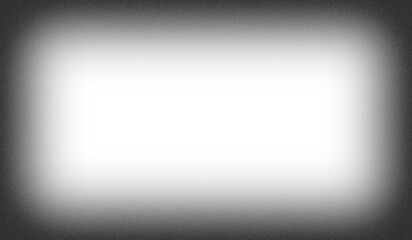 Fototapeta na wymiar Dark black grainy noise vignette with soft rounded edges fading to transparent center. Fade gradient vignette overlay effect. Old film grain border overlay PNG for graphic design, image mockup