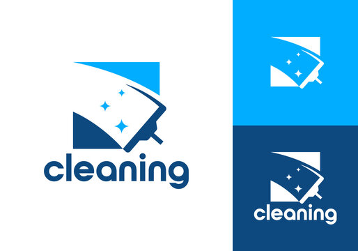 abstract cleaning service logo design concept