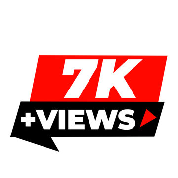 7K Views Red Colour Popular Counter PNG, 7K Traffic Rise Red Colour Badge Icon, 7K Engagement Trend Red Colour Label Design, 7K Social Tag Red Colour PNG, 7K Viewer Boost Red Colour Sticker Icon