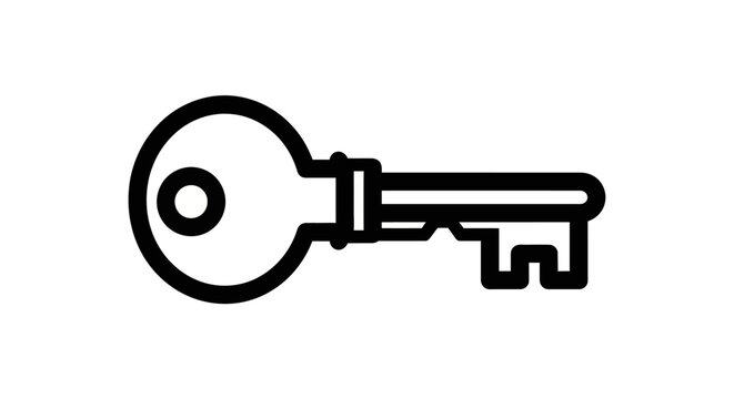 Key to Unlock: An icon of a classic key, elegantly illustrated, symbolizes access, security, and unlocking possibilities. 