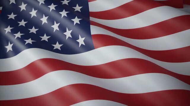 Waving American Flag 4K Video Clip