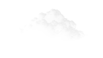 Obraz premium White clouds on a transparent background floating gently in the sky during daytime