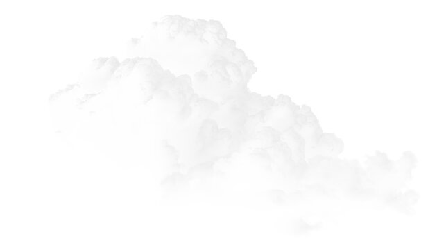 Cloud drifting in the sky with a transparent background during daylight hours