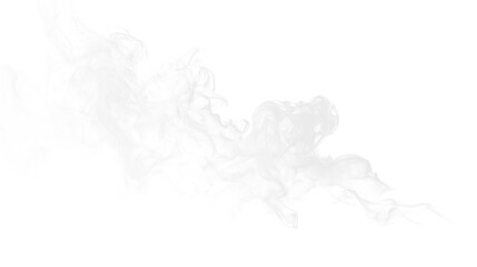 Obraz premium White smoke billows and swirls on a transparent background during a late evening event under clear sky conditions