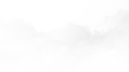 Soft gray clouds drift across a transparent background during a cloudy day in the sky © Liubov