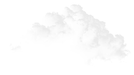 Obraz premium White cloud floating against a transparent background during a clear day in a blue sky above the earth