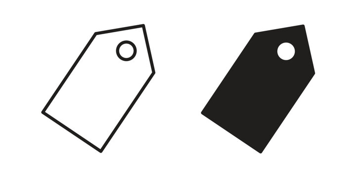 Tags icon simple outline style. Editable stroke EPS 10