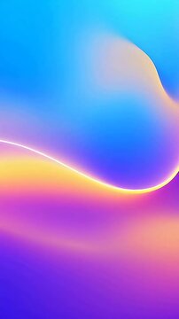 Flowing abstract waves in blue yellow purple
