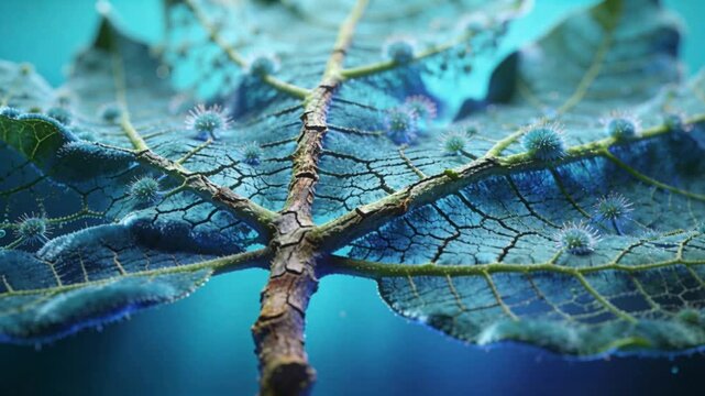 A close-up of leaves on a plant