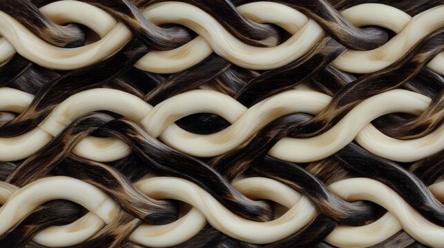 ivory and ebony intertwined abstract pattern elegant contrasting texture