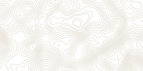 Obraz premium Modern Minimalist Topographic Map Background with Beige Contour Lines, Flowing Organic Terrain Shapes and Seamless Abstract Geographic Pattern.