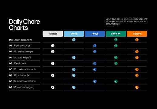 Chore Chart Infographic Template