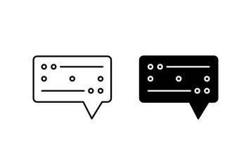 Morse code icon with editable stroke. Black solid icons © rea