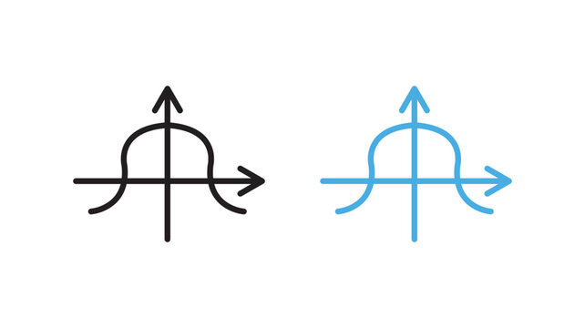 Tangent icon with editable stroke. Black solid icons
