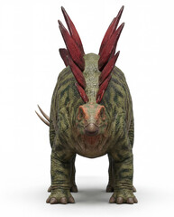 Obraz premium Stegosaurus Stenops Front View – Prehistoric Dinosaur Facing Forward