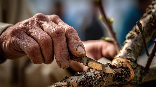 The art of precision - mastering the knife for culinary excellence or survival skills.