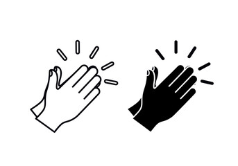 Obraz premium Two hands are high fiving with dynamic lines around them in a celebratory gesture.
