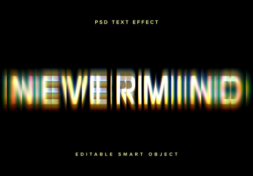 Fractured Light Text Effect Mockup