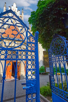 View on Maisel synagogue in the Jewish quarter of Prague
