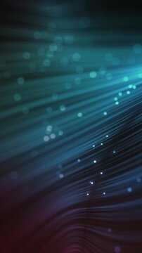 Abstract Flowing Digital Data Lines Network And Communication Loop
Vertical abstract technology wallpaper background of flowing particle lines and nodes for communication with depth of field and data 