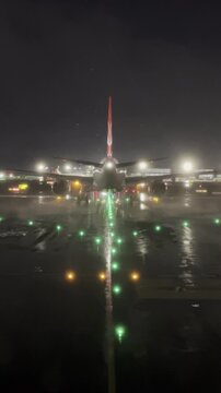 rainy night at the airport