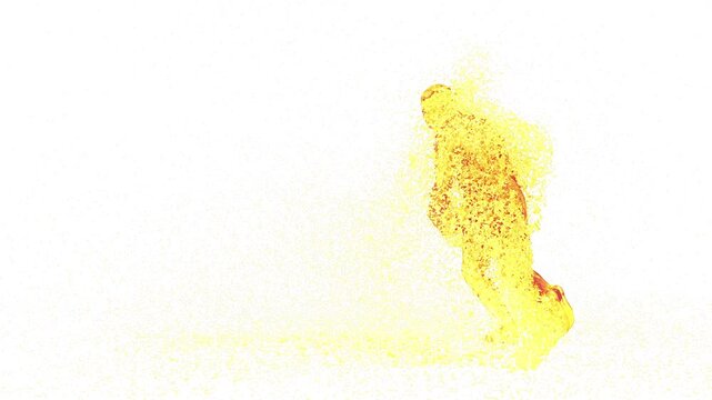 character, Oil Splash, Super Slow Motion Shot of Swirling, 3d render,  With Alpha Channel