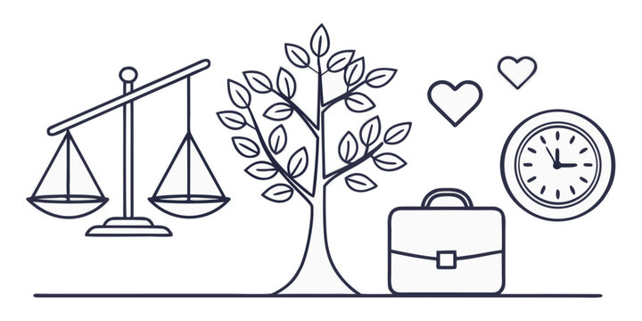 Balance and Harmony scales tree briefcase
