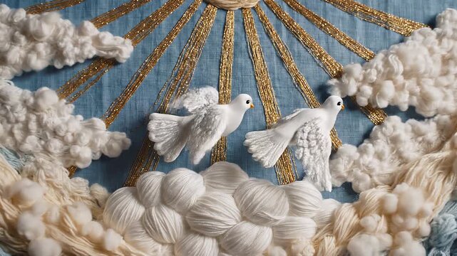 Two white doves