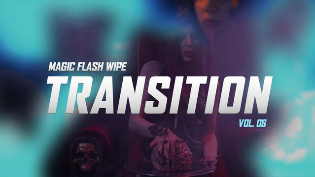 Magic Flash Wipe Transition / Horizontal / Part 06