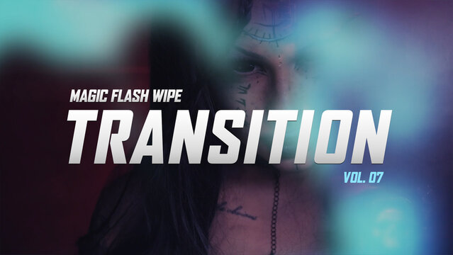 Magic Flash Wipe Transition / Horizontal / Part 07