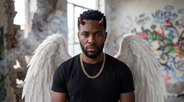 artistic expression of Lucifer, king of hell, the fallen angel