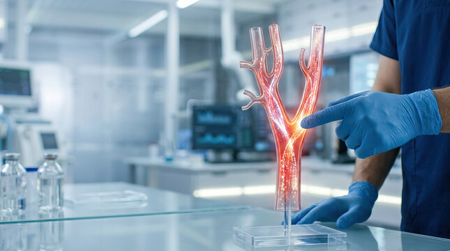 Medical artery model blood vessel vascular system human anatomy cardiology surgeon hospital medical research laboratory healthcare