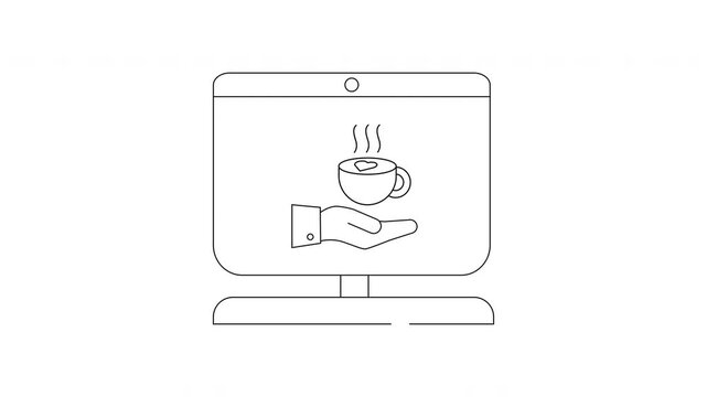 Online Coffee Delivery Service Concept Animation.