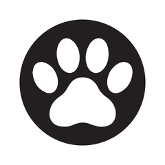 Fototapeta premium Minimal Pet Footprint Badge Logo