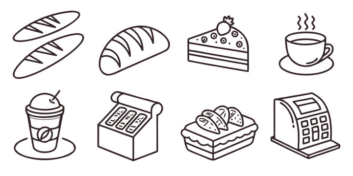 Bakery and coffee shop food bread cake