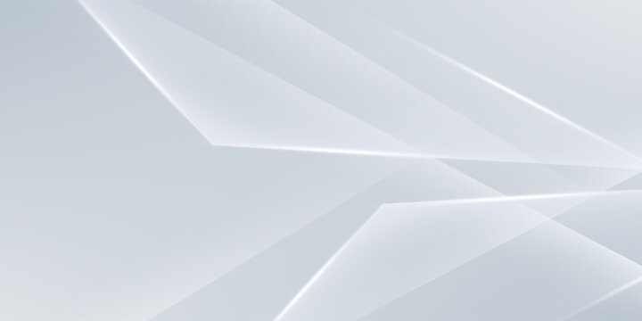 Modern abstract background in white and gray. Minimalist. Color gradient. Bright. Geometric shapes. 3D effect. Lines, stripes, triangles.