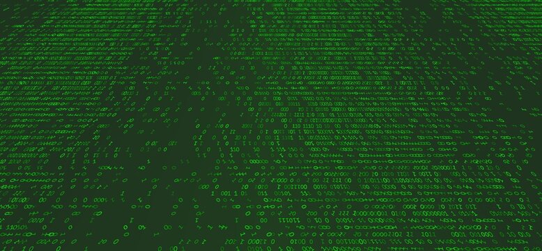 Digital Entropy - A Fragmented Horizontal Array of Binary Logic and Scattered Data Packets. Perspective.