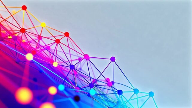 Colorful network connection pattern