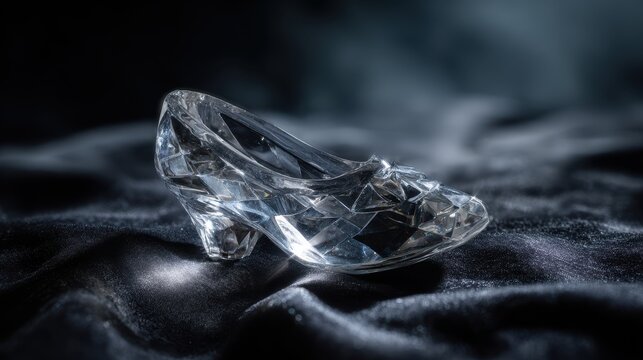 Translucent shoe sculpture captured in elegant minimal still life