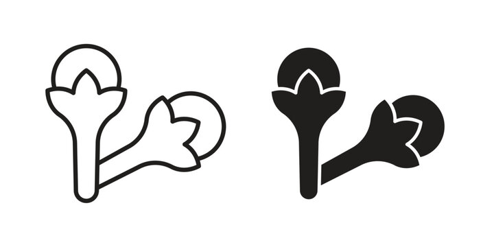 Cloves icon set concept vector graphics for web UI