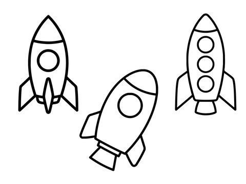 Rocket Coloring Page