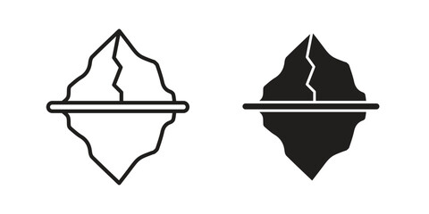 Iceberg icon set concept vector graphics for web UI © Ro