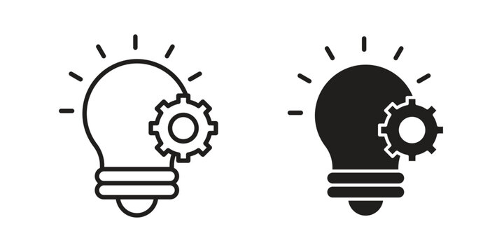 Implement icon set concept vector graphics for web UI