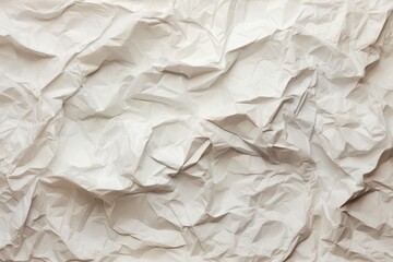 Obraz premium Crumpled white paper texture creating an abstract textured background for design concept