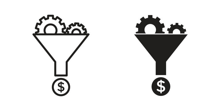 Lead generation icon set concept vector graphics for web UI