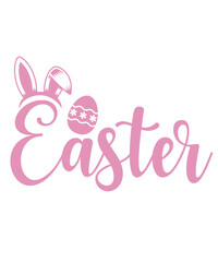 Fototapeta premium Easter typography clip art design on plain white transparent isolated background for card, shirt, hoodie, sweatshirt, apparel, tag, mug, icon, poster or badge